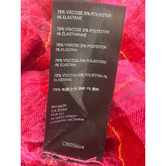 Anthropologie Isadora Women's Plaid popover Oversized Button Down Top Sz XS - Picture 12 of 14